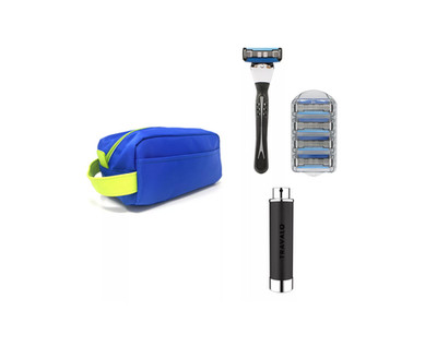 Youzey Groom & Go Men's Shaving, Travalo Atomizer & Travel Bag