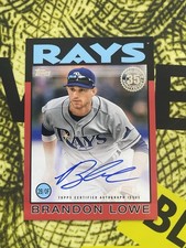 2021 Topps 1986 Topps Baseball Autographs Brandon Lowe #86A-BL Red /25 (AU)