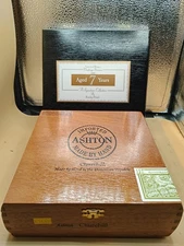 Ashton Double Magnum Empty Wooden  Aged 7 Year Cigar Box Lot Of 2 Cigar Boxes
