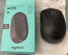 Logitech M170 Blk Wireless Mouse for PC, Mac, Laptop, 2.4 GHz USB Mini Receiver,
