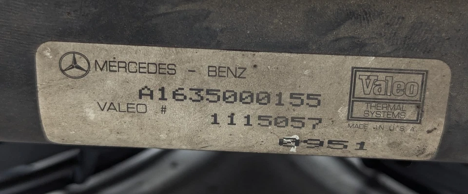 Motor 98-05 Mercedes W163 ML350 doble ventilador motor 1635000155 OEM Foto 2 de 4