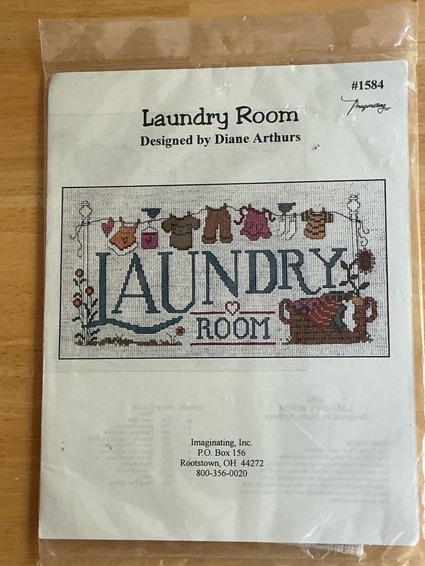 IMAGINATING Cross Stitch Kit LAUNDRY ROOM Diane Arthurs New Sealed 