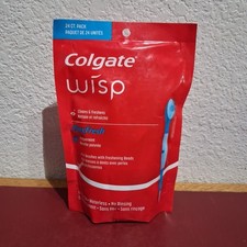 Colgate Max Fresh Wisp Disposable Mini Travel Toothbrushes, Peppermint- 24 Count