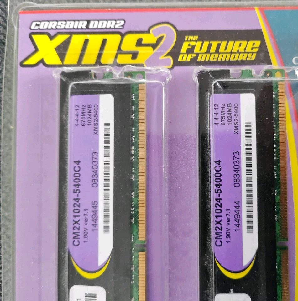 2GB (2x1GB KIT) Corsair XMS2 Ram ~ DDR2 PC2-5400U ~ CM2X1024-5400C4 - Image 2 of 2