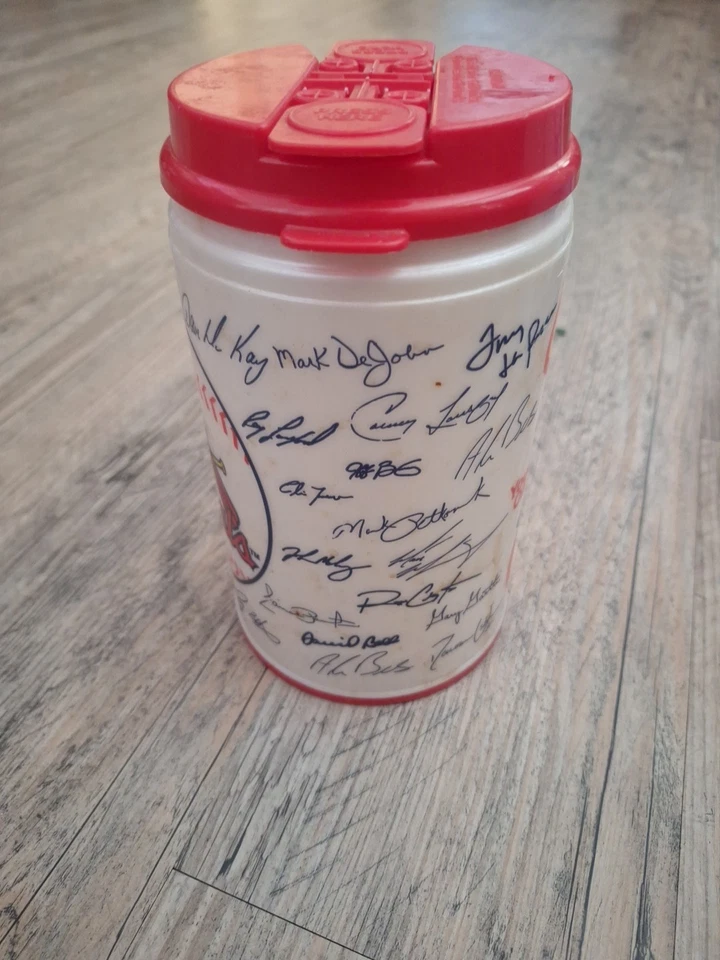 Дорожная кружка 1998 Whirley Signatures St Louis Cardinals / Shell Oil 32 унции США - Изображение 2 из 4