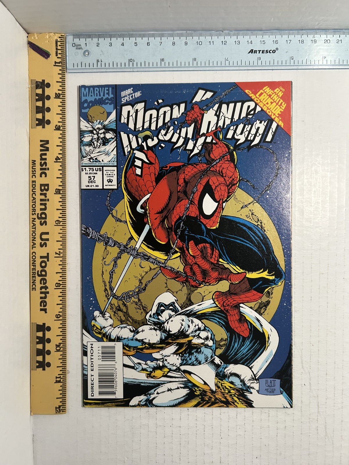 Marc Spector Moon Knight #57 Great Platt McFarlane Spider-man  VF