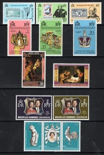 French New Hebrides 5 x Commemorative Sets MNH