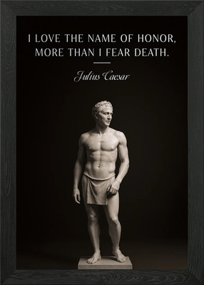 Julius Caesar Statue Framed Wall Art Poster Canvas Print Picture