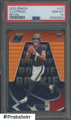 2023 Zenith Retail #112 CJ Stroud Houston Texans RC Rookie PSA 10 GEM MINT