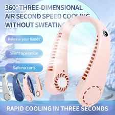 3000Mah Portable Hanging Neck Fan Cooling Air Cooler  Electric Air Conditioner
