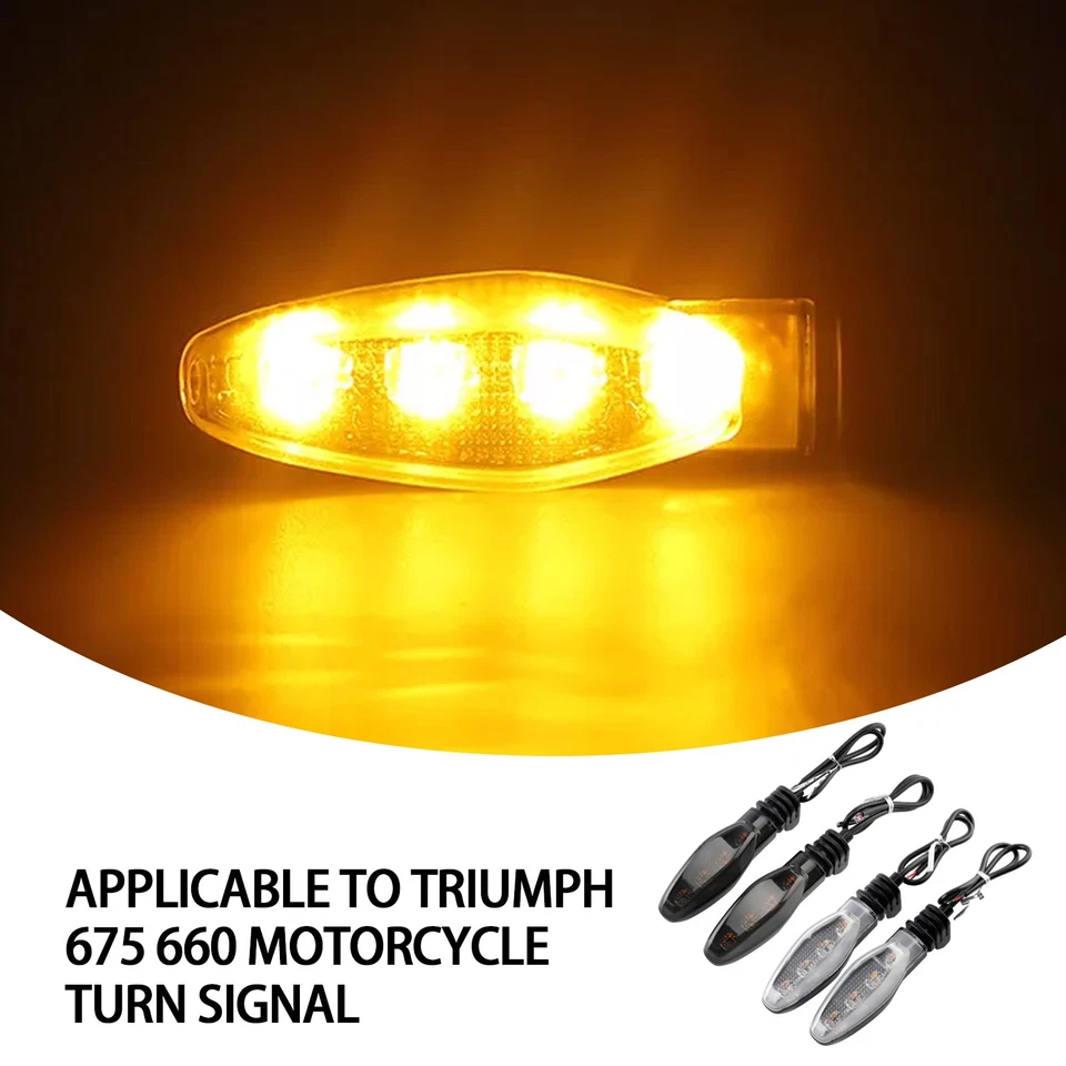  LED Front Rear Turn Signal Light For Street Triple 675 765 Tiger 800 900 1050 Foto 3 de 4