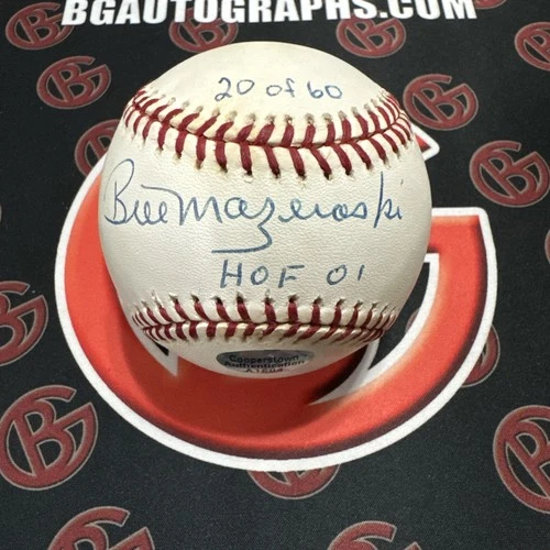 Bill Mazeroski Autographed OMLB Baseball Signed Beckett BAS Pittsburgh Pirates