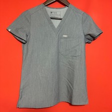 FIGS Technical Collection XXS Gray Scrub Top Medical Nursing Healthcare Uniform