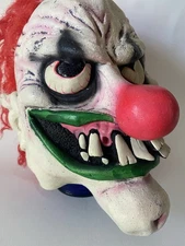 Vtg 2002 Paper Magic Group Scary Evil Clown Latex Mask
