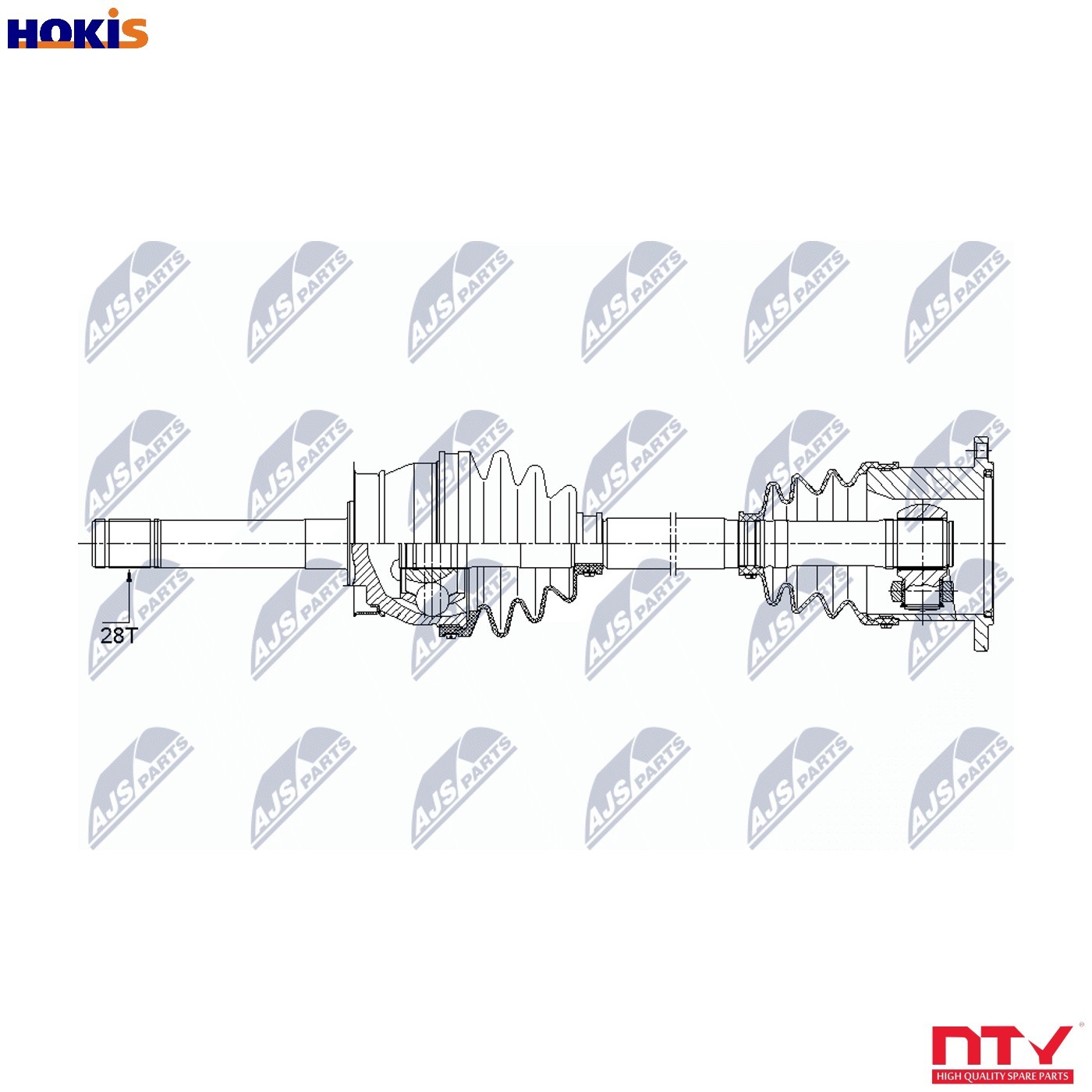 Driveshaft Front Axle Right NPW-NS-086 NTY for NISSAN TERRANO   PICK UP - Image 9