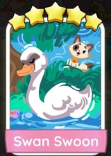 Swan Swoon 🎲 Monopoly Go Digital Sticker TRADE CARD