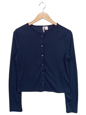 H&M DIVIDED Cardigan Damen Jacke Gr. DE 38 blau Casual-Look