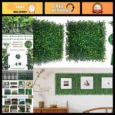 10"x10" Artificial Grass Wall Panels - UV-Resistant Boxwood Hedge Decor 10P