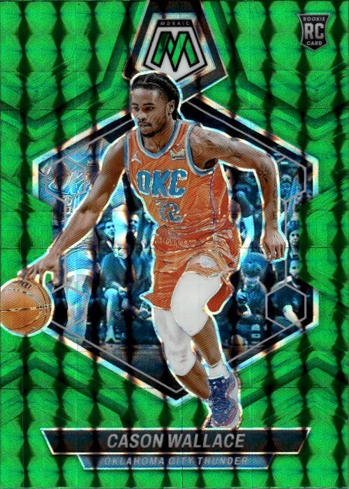 2023-24 Panini Mosaic Cason Wallace #218 Green Oklahoma City Thunder 22H