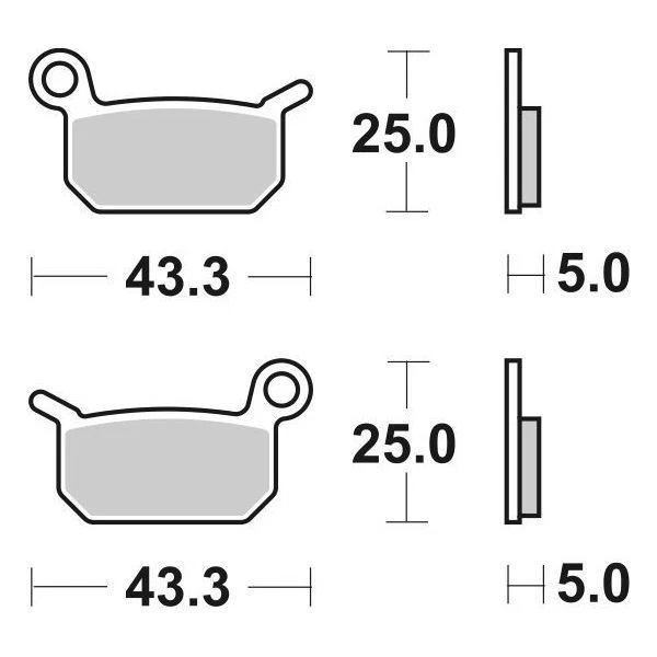 Set Plaquettes Frein SBS 794RSI Gaz 50 Mc 21/24 - Photo 1/1