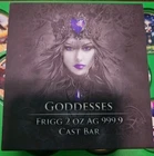 FRIGG 2 oz Silver 2024 Germania Goddesses Colorized Antiqued Cast Bar Mint 999