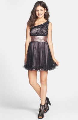 Jump Apparel One Shoulder Black Glitter Mesh Dress Black 3/4 New | eBay Jump Apparel One Shoulder Black Glitter Mesh Dress Black 3/4 New | eBay