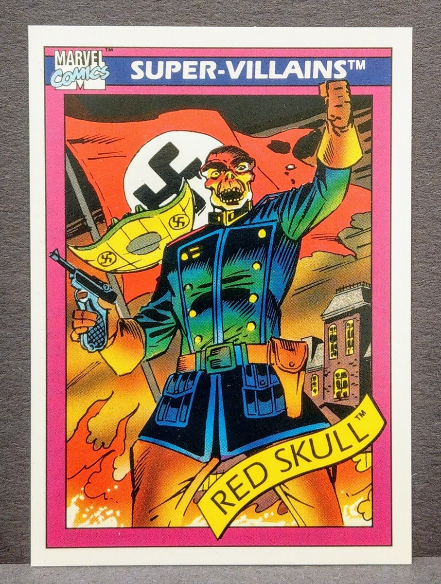 1990 MARVEL COMICS SUPER VILLAINS SERIES 1 RED SKULL TRADING CARD #81