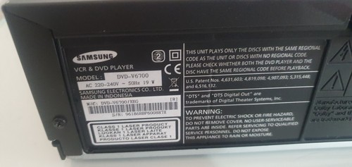 SAMSUNG DVD-V6700 DVD /VCR DVD PLAYER / VIDEO RECORDER - Bild 8 von 8