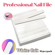 Professional Nail File Grit White Regular 7" pack of 50 Pick Your Grit