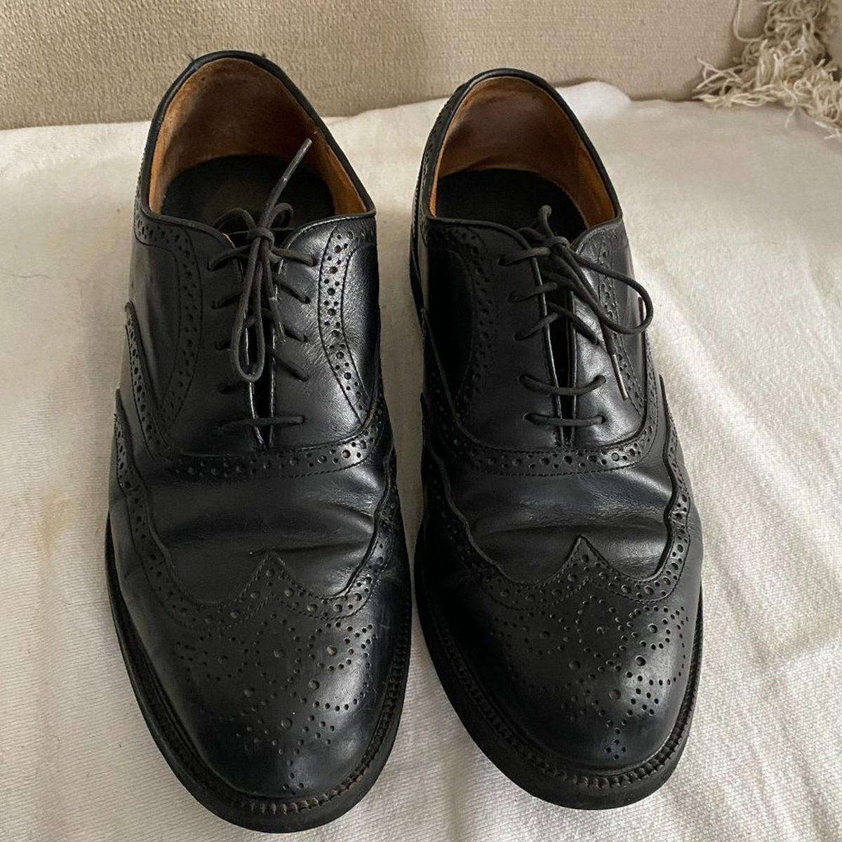 French Shriner Whitman Men\'s Leather Oxford Wing Tip Shoes Size 8 M French Shriner Sterling Men Shoes Size 8.5 M Wingtip Oxford  main image 3