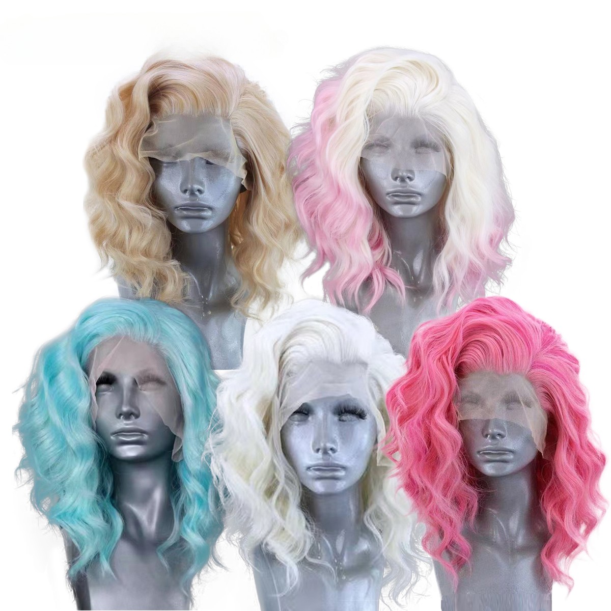 Synthetic Lace Front Wigs Short Bob Wig for Women Platinum 