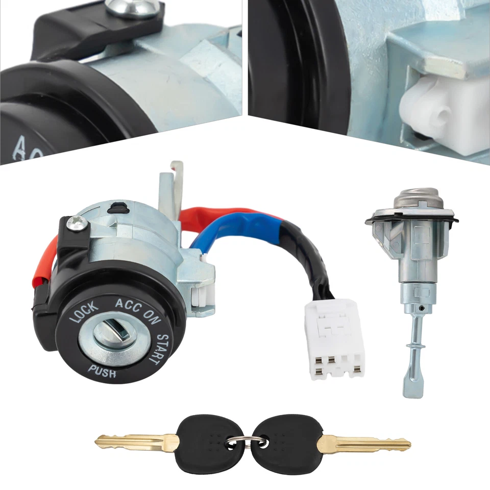 Cilindro de bloqueo de encendido de cilindro de bloqueo de puerta completo de coche para Kia Forte 2014 2015 2016 Foto 2 de 4