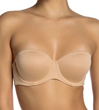 CALVIN KLEIN Lightly Lined Strapless Convert Molded Cup Nude Bra Sz 32C 32D 36A