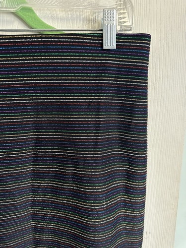 ECI NEW YORK Skirt women med VNT METALLIC PRINT STRETCHY PENCIL black rainbow - Picture 2 of 9