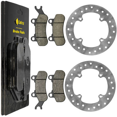 Front Brake Disc Rotor w/ Brake Pads for Can-Am Defender / Max HD10 2017 - 2025
