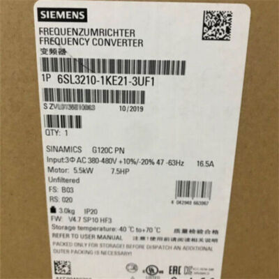 NEW Siemens 6SL3210-1KE21-3UF1 SINAMICS G120C RATED P0WER 6SL3210-1KE21-3UF1