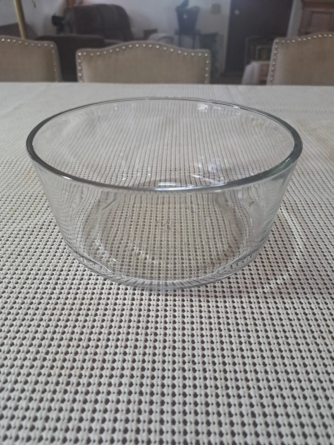 Vtg Anchor Hocking Glass Mixing Bowl, 1.75-Quart, 7 Cups, 7.25" D, 3.25" H, #16,