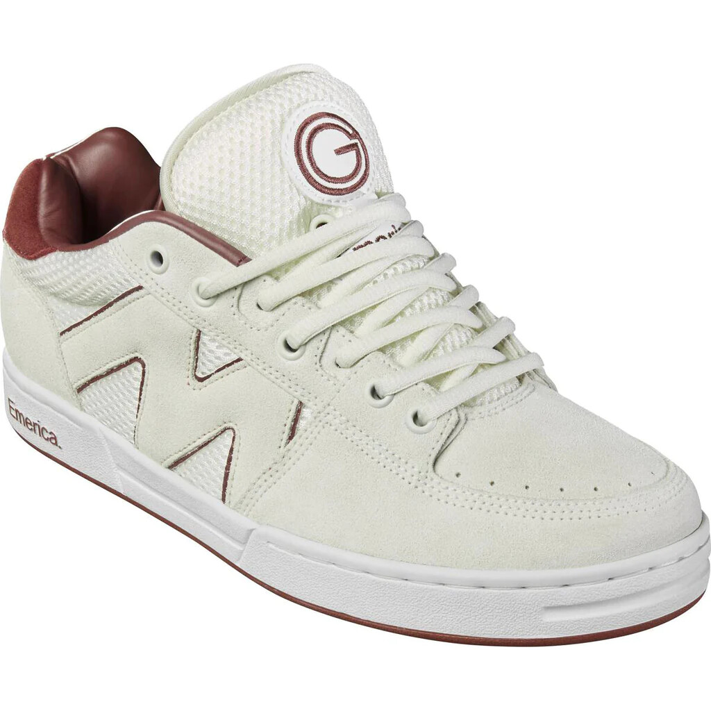 Emerica OG-1 size 9.5 - skate shop day cream / burgundy Emerica OG-1 - Skateshop Day - White/Burgundy | Boarders main image 4
