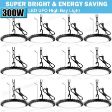 12 Pack 300W UFO Led High Bay Light Factory Warehouse Commercial Led Shop Lights