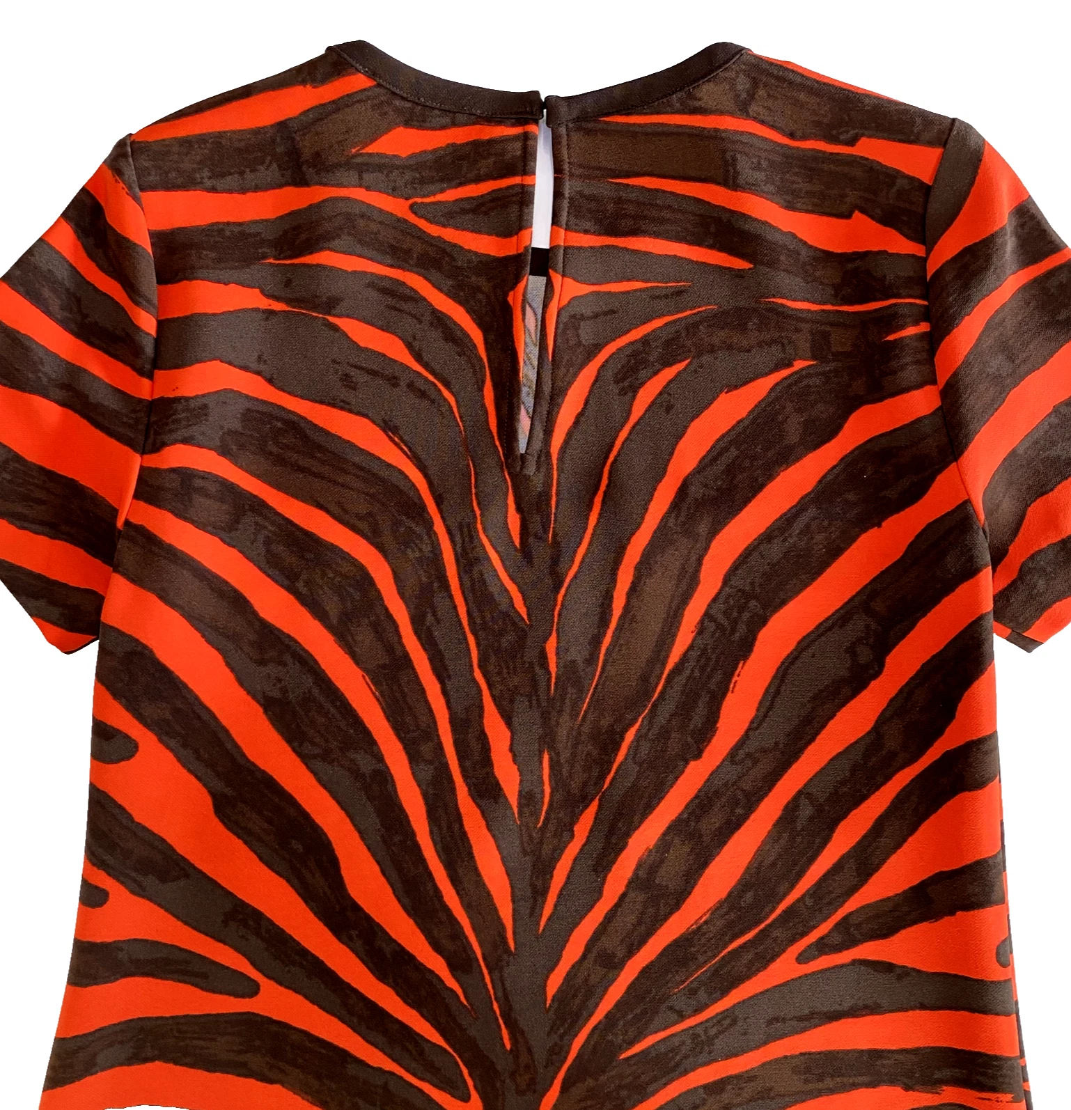 Michael Kors Vestito Stampa Tigre Pullover Manica Corta Taglia S