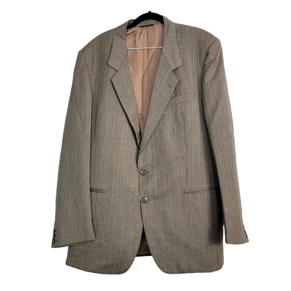 Gucci Wool Suit Vintage 1970s 80's Wool Suit Set Blazer Pants Size XL Mens - Image 3 of 4
