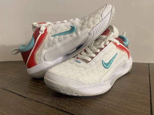 Nike Men’s Court Zoom NXT 9.5 Hard Court Tennis White Teal Shoes DH0222-136 - Picture 11 of 13