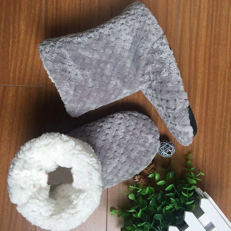 APL Pantofole donna ragazza tessuto non tessuto peluche antiscivolo piatte stivali invernali morbide