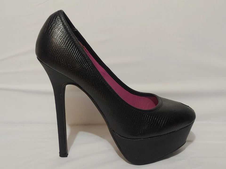 ZAPATO PLATAFORMA TACÓN ALTO PROMETIDO MUJER PUMP STILETTO 5.5" PULGADAS TALLA 7.5 M Foto 3 de 4