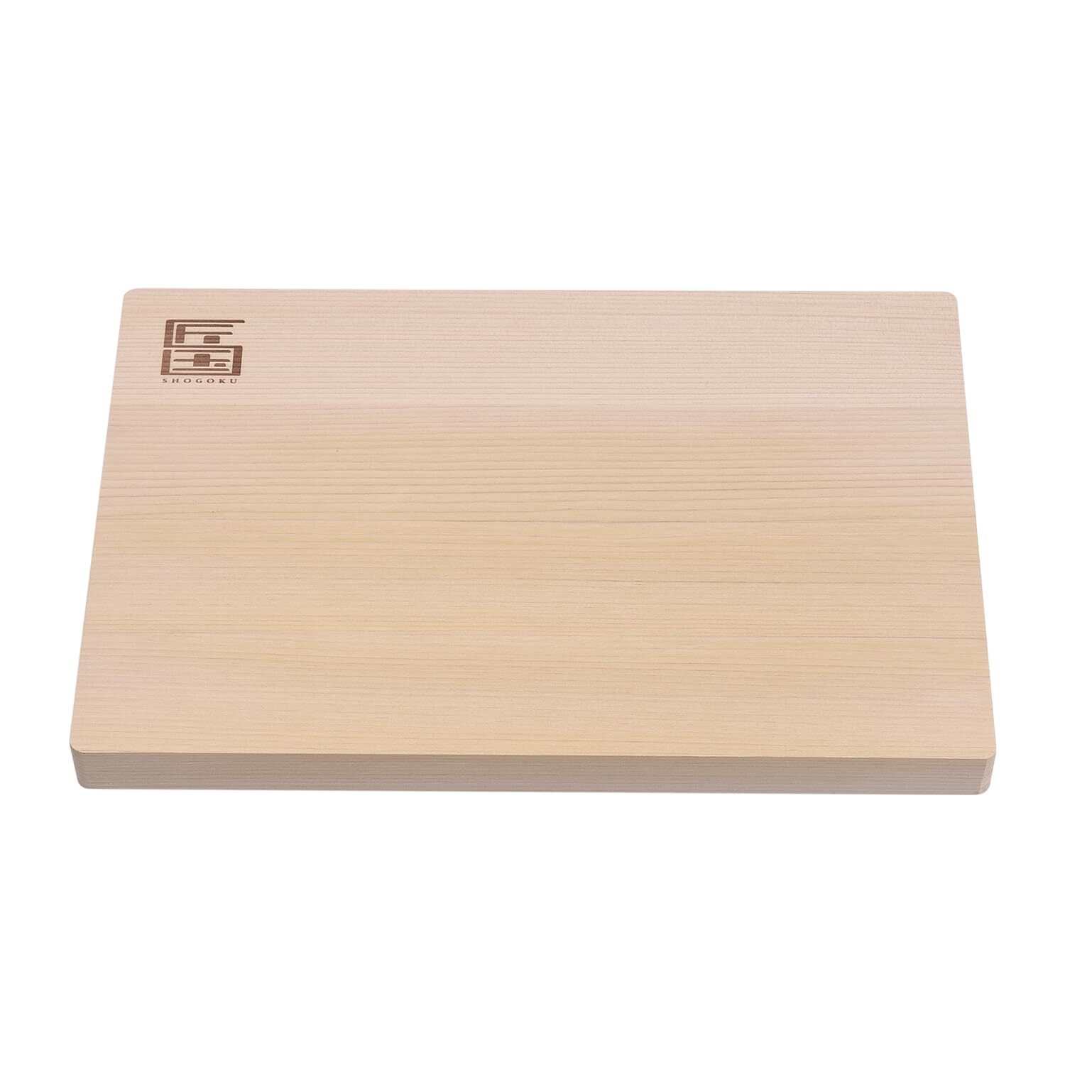 Cutting board, lightweight, 27 x 18 x 2 cm, Aomori Hiba, made in Japan, Shokoku-image