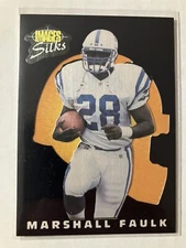 1995 Classic Images Limited Silks Marshall Faulk #S2 HOF