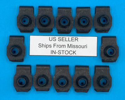 (Bag of 12) 3/8-16 Extruded U-Nut Short Clip Ford Chevy Fender Hood Frame Panel