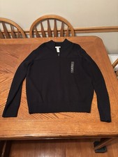 Dockers Quarter Zip Black Sweater NWT Men  s Medium