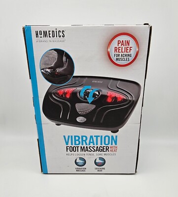 Homedics Vibration Foot Massager with Soothing Heat, Black, Size: One Size