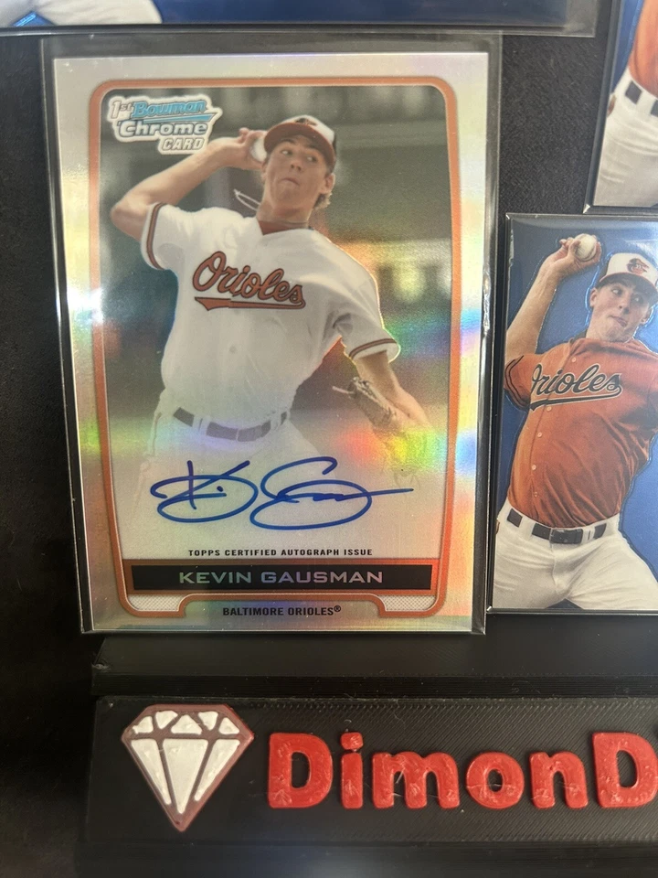 2012 Kevin Gausman Bowman 1st  Chrome Sterling Auto lot X4 Refractor Rc Sp - Image 2 of 3